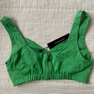 BCBG Green Crop Top